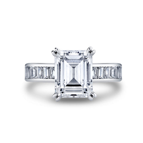 Auravie Channel Set Baguette Engagement Ring - Amren