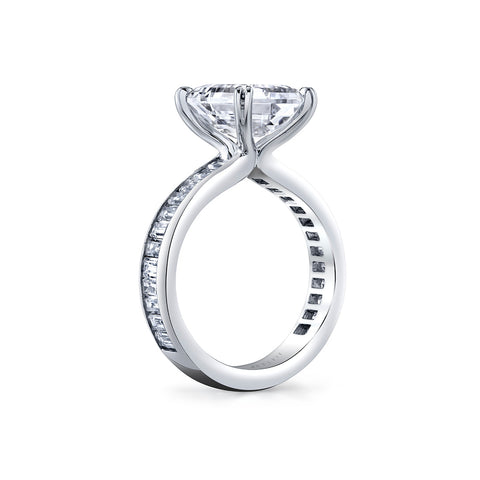Auravie Channel Set Baguette Engagement Ring - Amren