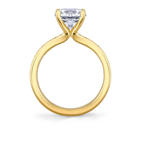 Auravie Channel Set Round Diamond Engagement Ring - Danika