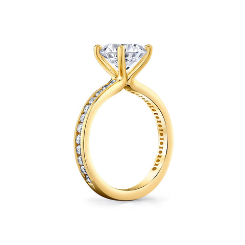 Auravie Channel Set Round Diamond Engagement Ring - Danika