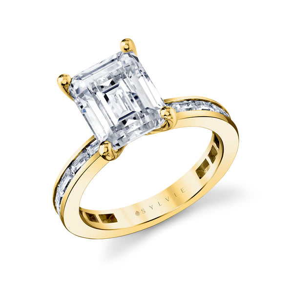 Auravie Channel Set Baguette Engagement Ring - Hania
