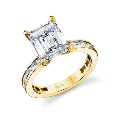 Auravie Channel Set Baguette Engagement Ring - Hania
