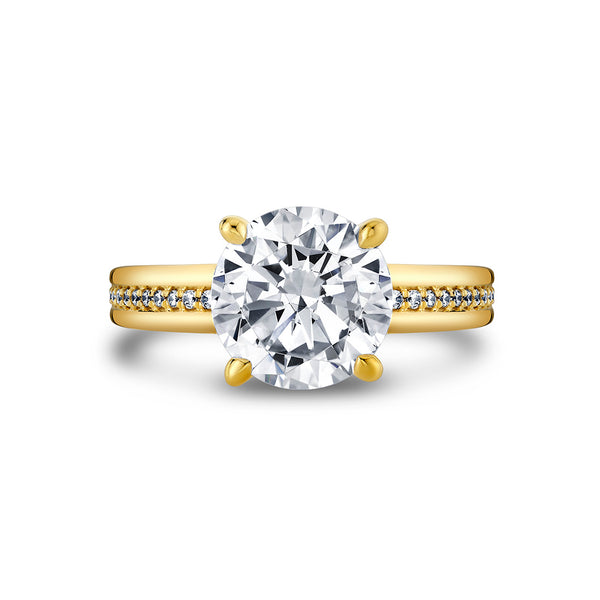Auravie Channel Set Diamond Engagement Ring - Belen