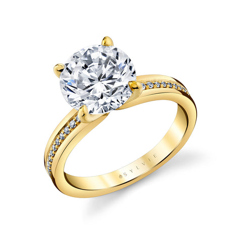 Auravie Channel Set Diamond Engagement Ring - Belen