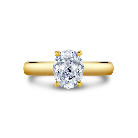 Oval Cut Solitaire Hidden Halo Engagement Ring - Briar