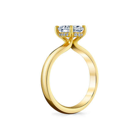 Oval Cut Solitaire Hidden Halo Engagement Ring - Briar