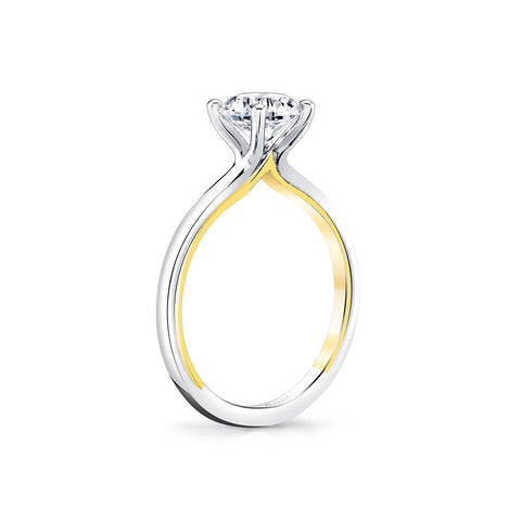 Iconelle Solitaire Two Tone Engagement Ring - Cecily