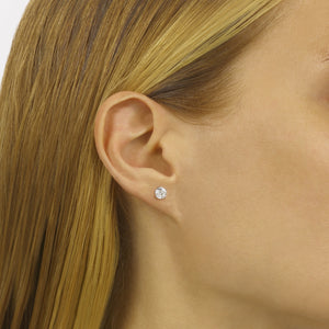 1 Ctw Diamond Stud Earrings In White Gold