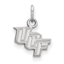 Load image into Gallery viewer, Sterling Silver Rhodium-plated LogoArt University of Central Florida U-C-F Extra Small Pendant