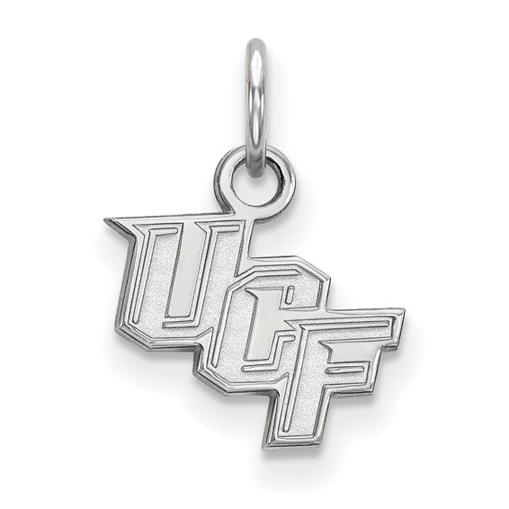 14k White Gold LogoArt University of Central Florida U-C-F Extra Small Pendant