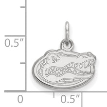 Load image into Gallery viewer, Sterling Silver Rhodium-plated LogoArt University of Florida Gator Extra Small Pendant