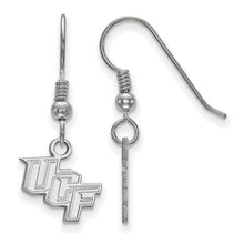 Load image into Gallery viewer, Sterling Silver Rhodium-plated LogoArt University of Central Florida U-C-F Extra Small Dangle Wire Earrings