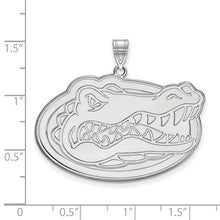 Load image into Gallery viewer, Sterling Silver Rhodium-plated LogoArt University of Florida Gator Extra Large Pendant