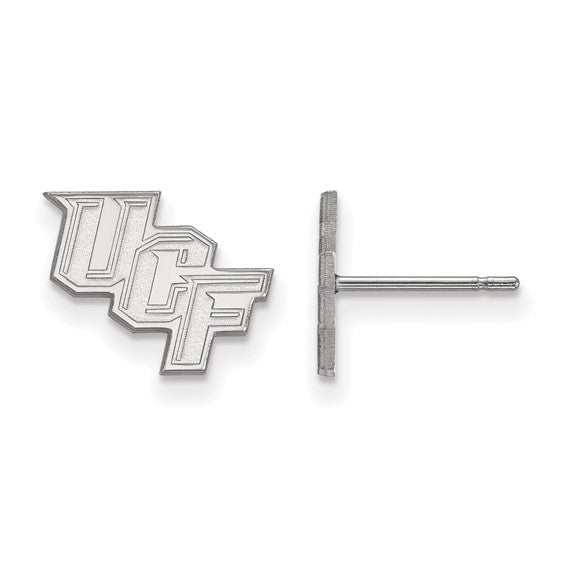 14k White Gold LogoArt University of Central Florida U-C-F Extra Small Post Earrings