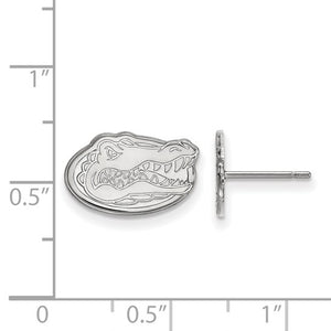 14k White Gold LogoArt University of Florida Gator Extra Small Post Earrings