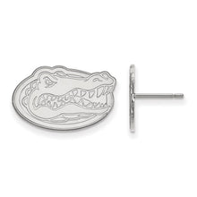 Load image into Gallery viewer, Sterling Silver Rhodium-plated LogoArt University of Florida Gator Small Post Earrings