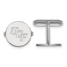 Load image into Gallery viewer, Sterling Silver Rhodium-plated LogoArt University of Central Florida U-C-F Cuff Links