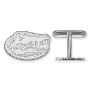 Sterling Silver Rhodium-plated LogoArt University of Florida Gator Cuff Links