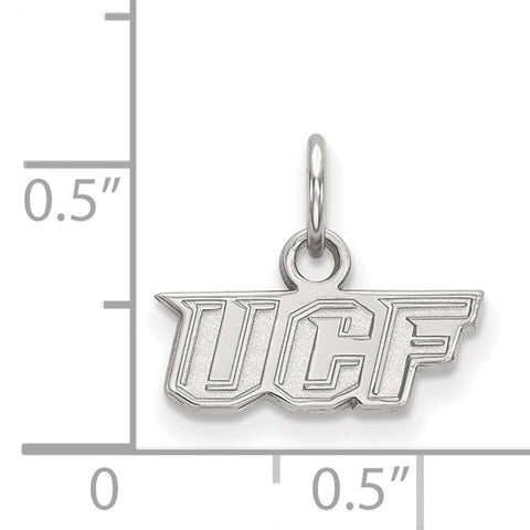 14k White Gold LogoArt University of Central Florida U-C-F Extra Small Pendant