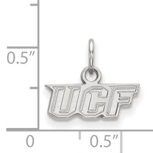 Load image into Gallery viewer, Sterling Silver Rhodium-plated LogoArt University of Central Florida U-C-F Extra Small Pendant