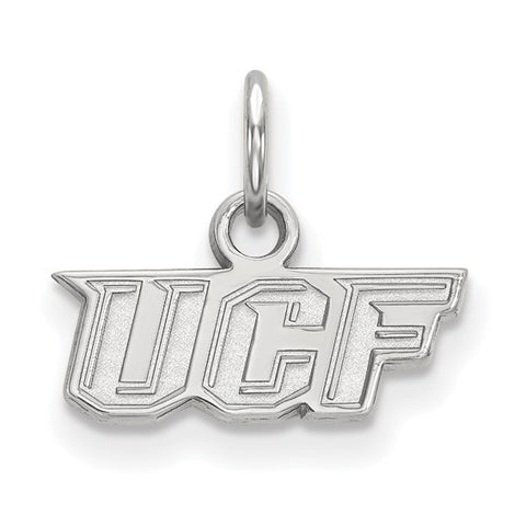 14k White Gold LogoArt University of Central Florida U-C-F Extra Small Pendant