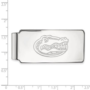 Sterling Silver Rhodium-plated LogoArt University of Florida Gator Money Clip