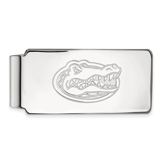 Sterling Silver Rhodium-plated LogoArt University of Florida Gator Money Clip