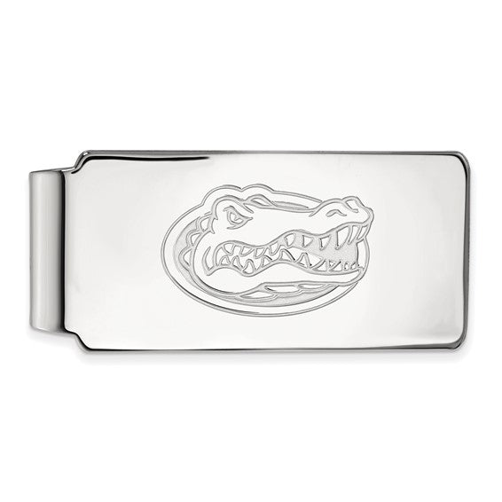 10k White Gold LogoArt University of Florida Gator Money Clip