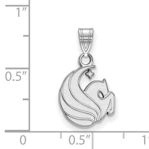 Sterling Silver Rhodium-plated LogoArt University of Central Florida Pegasus Small Pendant