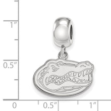Load image into Gallery viewer, Sterling Silver Rhodium-plated LogoArt University of Florida Gator Small Dangle Bead Charm