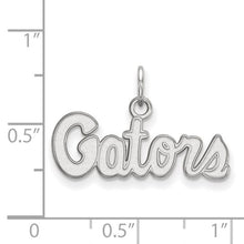 Load image into Gallery viewer, 10k White Gold LogoArt University of Florida Gators Script Extra Small Pendant