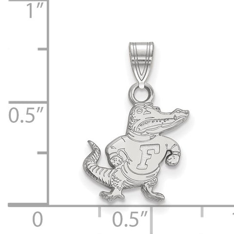 10k White Gold LogoArt University of Florida Gator Small Pendant