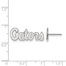 Load image into Gallery viewer, 14k White Gold LogoArt University of Florida Gators Script Extra Small Post Earrings