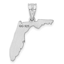 Load image into Gallery viewer, Sterling Silver Rhodium-plated LogoArt University of Florida State Pendant