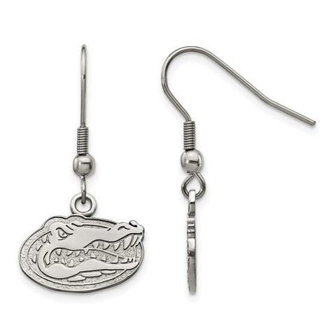 Stainless Steel LogoArt University of Florida Gator Dangle Wire Earrings