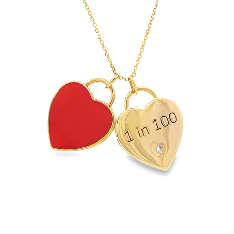 HeartWorks Double Heart Diamond Necklace