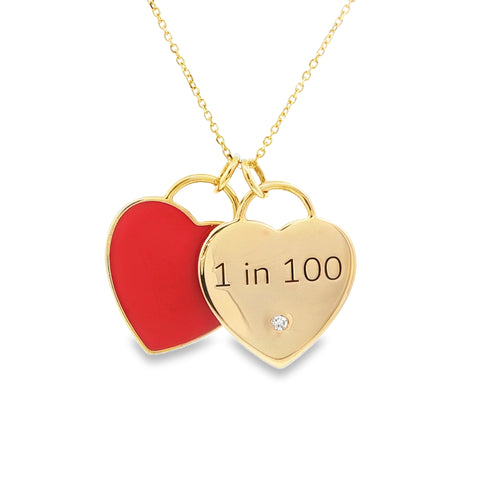 HeartWorks Double Heart Diamond Necklace