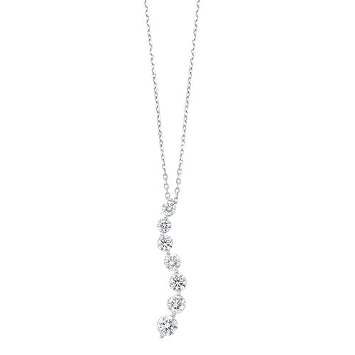 14k Journey Diamond Pendant Necklace - (0.50 CTW)