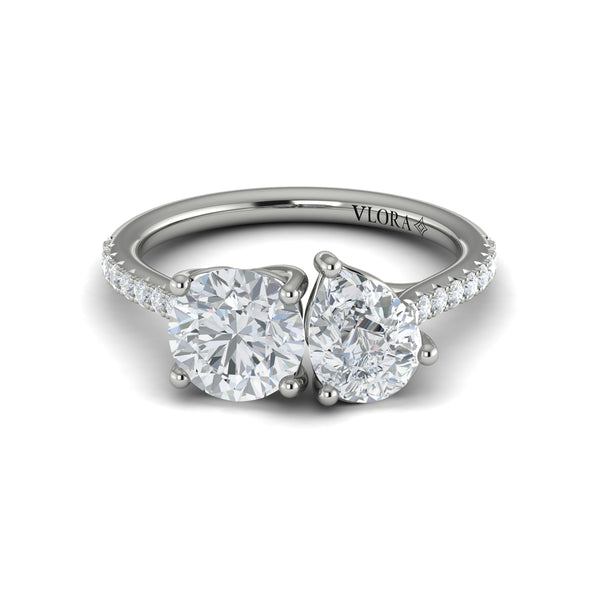 Vlora Two Stone Engagement Ring Setting