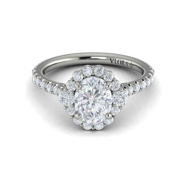 Vlora Halo Engagement Ring Setting