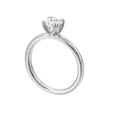 Load image into Gallery viewer, 14K White Gold Tulip Head Solitaire Band Semi Mount Ring