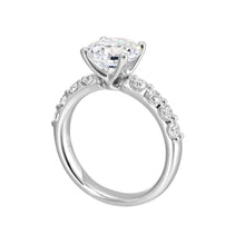 Load image into Gallery viewer, 14K White Gold Half Way Solitaire Diamond Engagement Ring (0.88CTW)