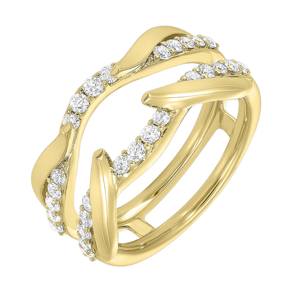 14K Yellow Gold Diamond Insert Ring 1/2 ctw
