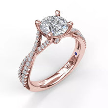 Load image into Gallery viewer, FANA Twist Diamond Engagement Ring Rose