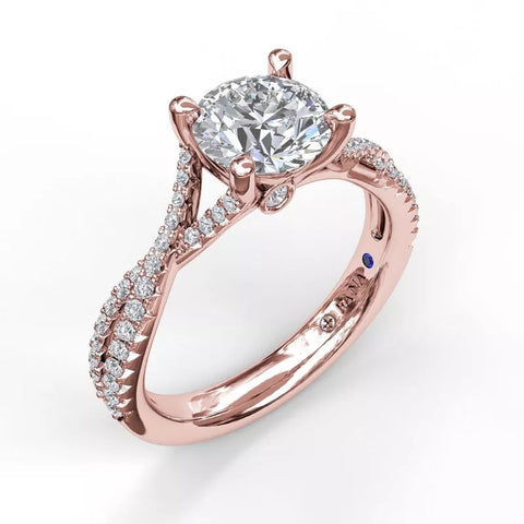 FANA Twist Diamond Engagement Ring Rose