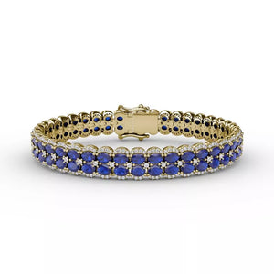 Fana Double Oval Sapphire and Diamond Bracelet