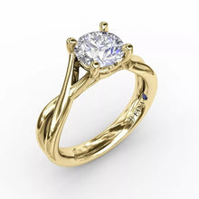 Load image into Gallery viewer, FANA Infinity Solitaire Engagement Ring Gold