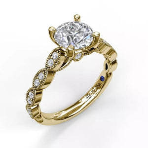 FANA Vintage Marquise Shaped Engagement Ring