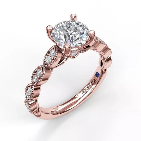 FANA Vintage Marquise Shaped Engagement Ring