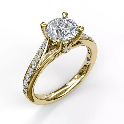 FANA Designer Split Band Engagement Ring